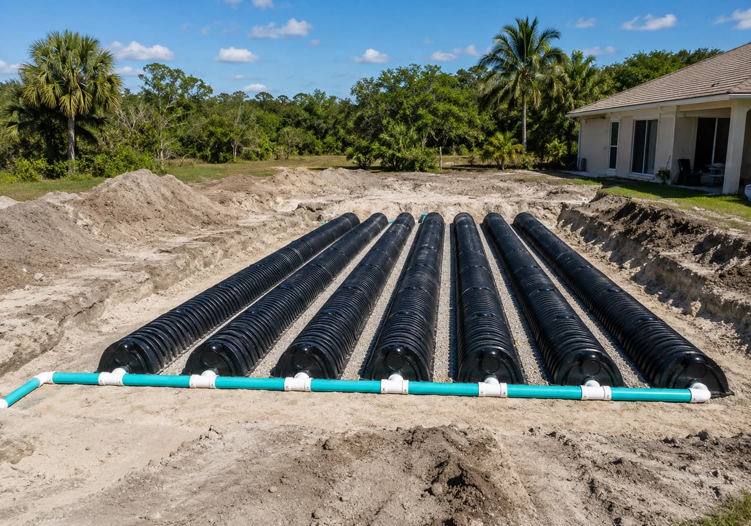 Drain field replacement project completed by Torque Plumbing and Septic in SWFL.